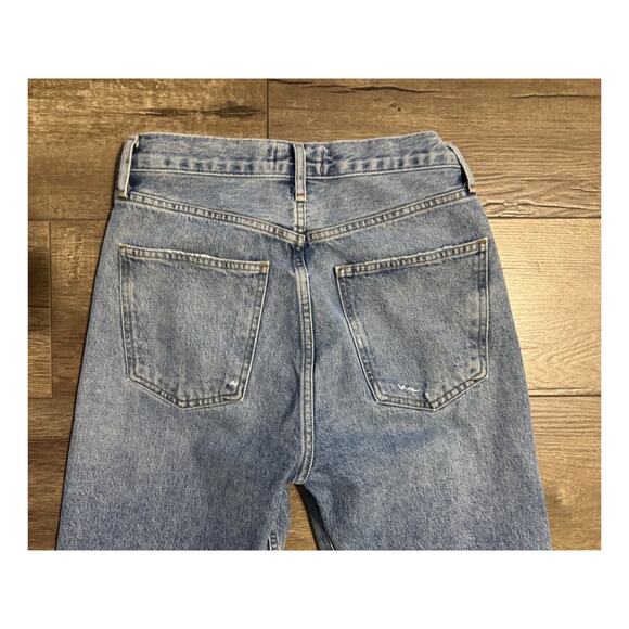 Agolde 90s Pinch‎ Waist in Lineup Distressed Ripped Button Fly Jeans Size 27 - Picture 7 of 10